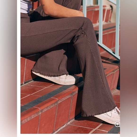 Aerie Kick It Ribbed Super Flare Pants - Picture 2 of 11